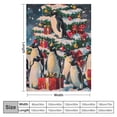 thumbnail image 4 of Shiartex  Penguin Soft Warm Throw Blanket Lightweight Flannel  Bed Blanket Gift for Girls Boys Men Women Chair Couch White, 4 of 6