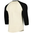 thumbnail image 3 of Men's Majestic Threads Cream/Black Miami Marlins Raglan 3/4-Sleeve T-Shirt, 3 of 3