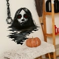 thumbnail image 3 of Dserhfy 1 Set Halloween Female Ghost Sticker Waterproof PVC Self-adhesive Creepy Home Bedroom Living Room Wall Floor Decoration 3D Effect Lady Ghost Decal, 3 of 7