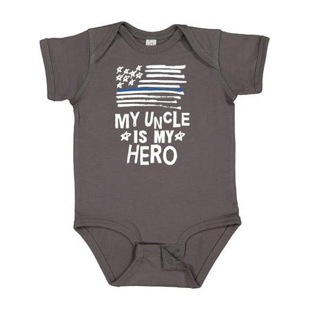 

Inktastic Police Officer Uncle is My Hero Law Enforcement Boys or Girls Baby Bodysuit