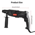 thumbnail image 3 of AC110V 710W High Power Rotary Hammer Drill Electric Hammer Concrete/Masonry Rotary Hammer with Vibration Control and Safety Clutch Electric Hammer with Infinitely Variable Speeds, 3 of 7