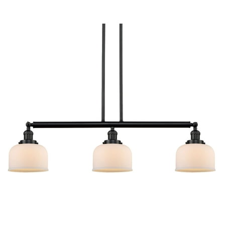 

Innovations 213-BK-S-G71 Large Bell 3 Light Island Light part of the Franklin Restoration Collection Matte Black