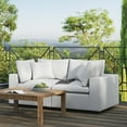 thumbnail image 3 of Commix Overstuffed Outdoor Patio Loveseat-EEI-5576, 3 of 8