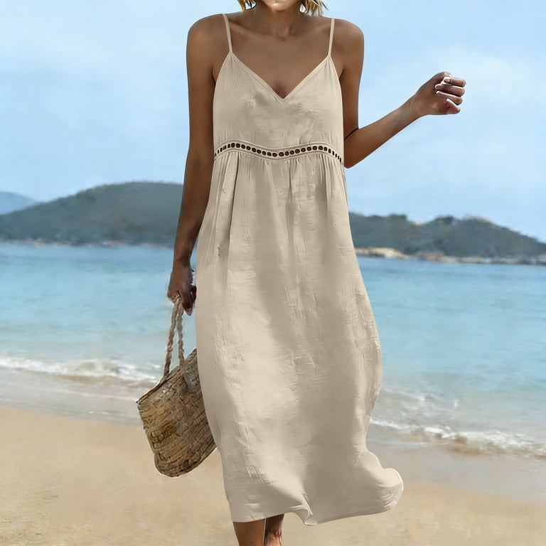beige cami dress New Look Mini Cami Dress Woman's Medium Beige Body Con Padded Tank Sleeveless