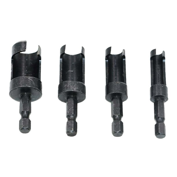 4 Piezas De Taladro Taladro Corcho Taladro Hexagonal Vástago Para Agujeros Perforados