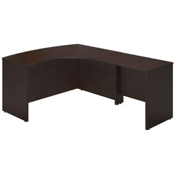Scranton & Co 60W x 43D Right L Computer Desk in Mocha Cherry
