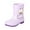 Purple, variant on TAIAOJING Kids Rain Boots For Boys Girls Children Cute Cartoon Waterproof Soft Bottom Non- Rainboots