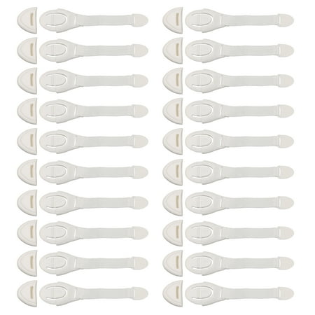 Upvc Sliding Patio Doors Locks 10-pack Adjustable Baby Safety Locks Straps Latches for Kids Child Toddler Proofing Cabinets, Drawers Sliding Doors, Refigerator, Windows, Toilet Seat, Lever Door Handle, Fridge and Oven ()
