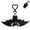 Black, variant on Cute Black Bat Baby Keychain, Gothic 2-in-1 Transformable Plush Bat Keychain, Upside Down Bats Pendant for Bats Lovers