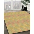 thumbnail image 3 of Ahgly Company Machine Washable Indoor Round Transitional Saffron Yellow Area Rugs, 3' Round, 3 of 7