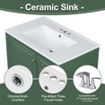 thumbnail image 6 of GDF Studio Modern 30" Bathroom Vanity with Ceramic Sink, Soft-Close Door, and Ample Storage, Green, 6 of 19
