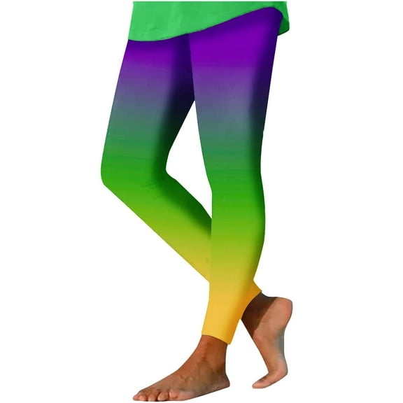 SNOWSONG Mardi Gras Outfit for Women, Women's Mardi Sports Leggings - Soft & Slimming, Enhance Your Butt Shape, Yoga Pants Women Black L