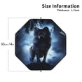 thumbnail image 2 of Lsque Night Scene of Wolves Pattern 4" Drink Coasters Set of 4, PVC Leather Absorbent Coasters, Table Coaster Set Decorative Coffee Cup Coasters Housewarming Gift -Octagon, 2 of 6