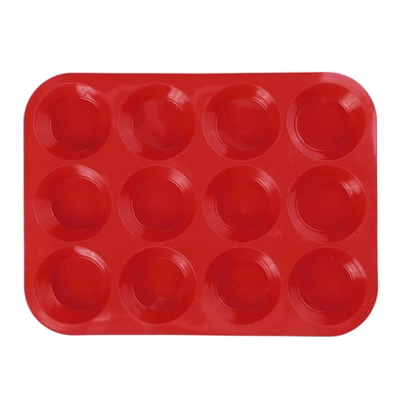 

yubnlvae 12 cup silicone muffin cupcake baking pan non stick dishwasher microwave kitchen supplies