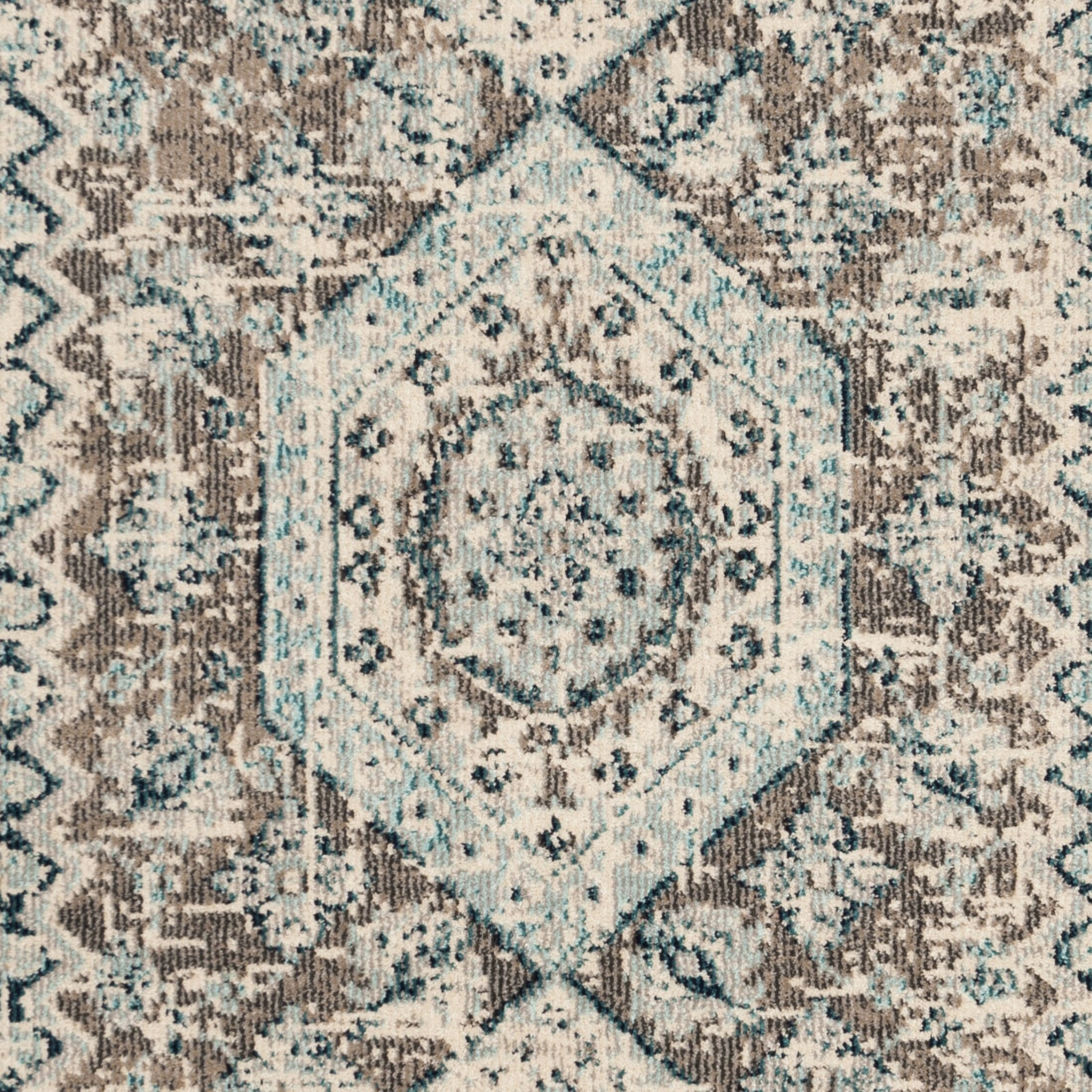 SAFAVIEH Phoenix Phylliss Border Area Rug, Grey/Blue, 4' x 6'