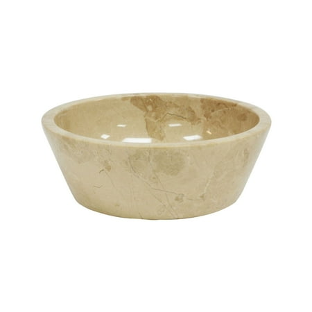 Rembrandt Cat Charm - Rembrandt Home Polished Marble Food / Water Pet Bowl for Cats and Dogs, Desert Sand