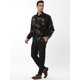 thumbnail image 4 of Lars Amadeus Camisas con estampado floral de rosas doradas para hombre Camisa de fiesta de graduación de manga larga ajustada Negro S Unique Bargains Camisas, 4 of 6