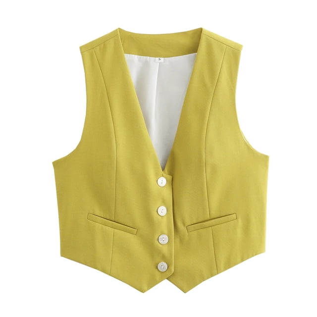 Chaleco ajustado sin mangas de estilo informal europeo y americano de verano de 15 colores para mujer