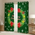 thumbnail image 2 of jejeloiu Merry Christmas Bell Red Bowtie White Snowflake Blackout Curtains, Pack of 2 (42x63 Each), Super Cozy Girls Bedroom Decor, 2 of 6