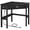 Black, variant on Yaheetech Corner Computer Desk Workstation with Power Outlet Storage Drawer, White