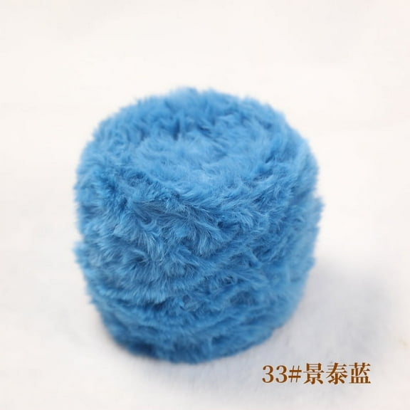 Namzi Chunky Chenille Yarn for Crocheting, Bulky Fluffy Thick Knitting Chenille Yarn, Super Chunky Chenille Yarn for Hand Knitted Blankets, Soft Plush Yarn， 100g ,Blue