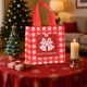 thumbnail image 4 of Bolsa de regalo navideña de tela no tejida, plegable, impermeable | Pequeña bolsa para guardar regalos navideños en rojo y verde | Bolsa reutilizable para dulces navideños | Solución para decoración, 4 of 6