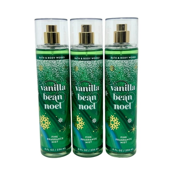 Bath & Body Works Brume Parfumée Fine Vanille Bean Noel 8oz - Lot de 3