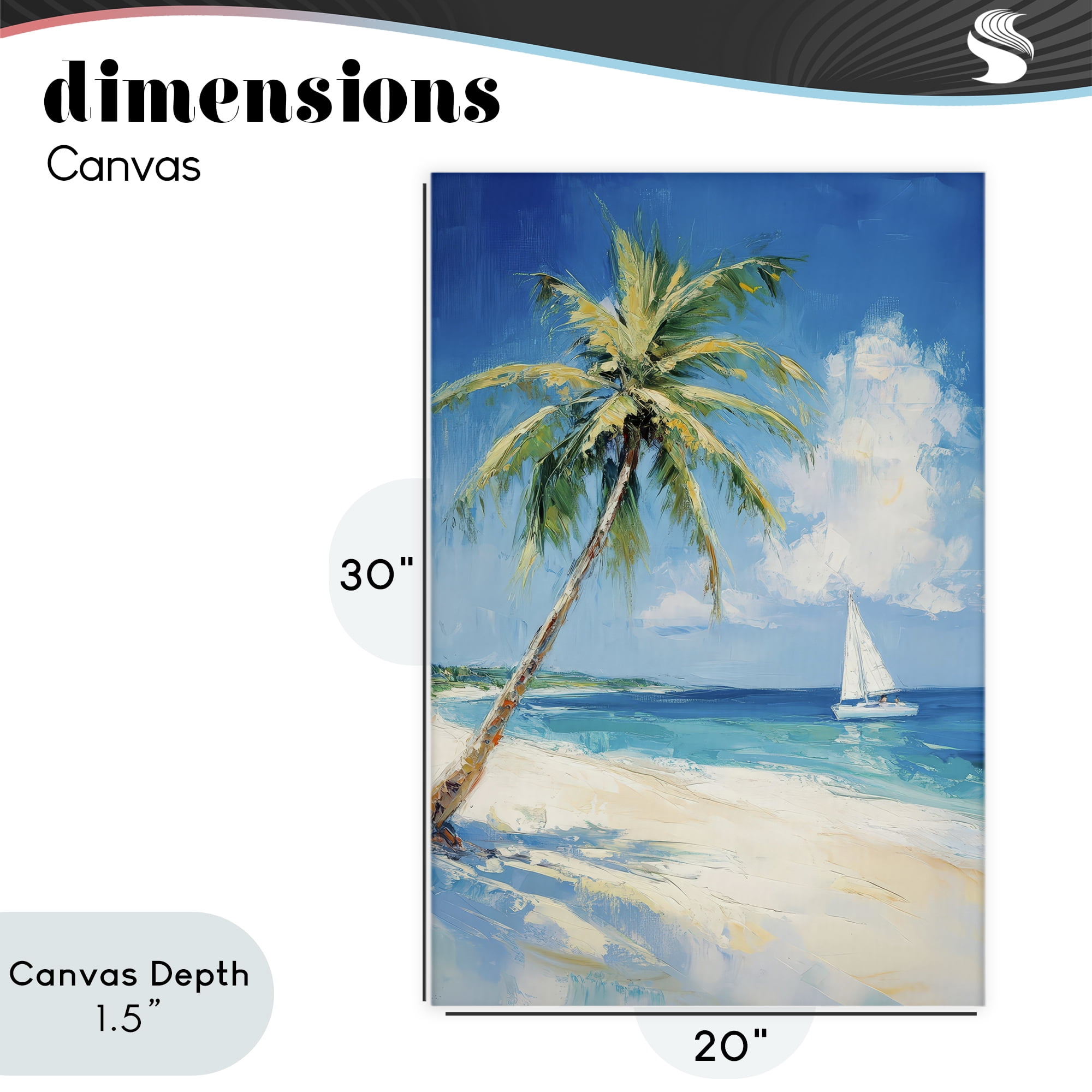 Stupell Industries White Clouds & Sails Canvas Wall Art, design by Petal Prints Design