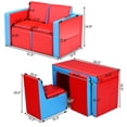 thumbnail image 4 of Kids Sofa Couch Armrest Chair Double Seats with Storage Space Red, 4 of 5