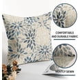 thumbnail image 5 of Navy Blue Beige Dahlia Pillow Covers 18x18 Set of 2 Rustic Geometric Flower Outdoor Cream Decorative Throw Pillows Summer Floral Farmhouse Pillowcases Linen Cushion Case Decor for Home Sofa Couch Bed, 5 of 6