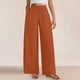thumbnail image 4 of Pantalones de la Cintura Elástica de las Mujeres de Color Sólido Bolsillo Casual Pantalones de Moda 95% Poliéster 5% Spandex, Nuevos Pantalones Estirables para el Uso Diario, 4 of 9