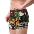 thumbnail image 5 of Salouo Watercolor Tropical Flowers Print Men's Boxer Briefs,Breathable Underwear Elastic Waistband Briefs for Men -Medium, 5 of 8