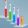 thumbnail image 4 of Folding Toothbrush Soft Bristles Compact Size Carry Easily Grip Comfortable Non-Slip Remove Tartar Plastic Emergency Folding Type Travel Toothbrush for Camping, 4 of 8