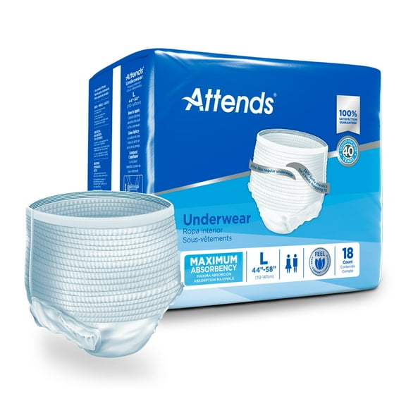 Attends Care Disposable Underwear Pull On with Tear Away Seams Large, APV30100, 25 Ct