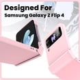 thumbnail image 2 of Case for Samsung Galaxy Z Flip 4, Slim Silky Touch Phone Case Hard PC Shockproof Anti-Yellowing Protective Cover Case for Samsung Z Flip 4 5G 2022, Pink, 2 of 14