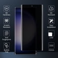 thumbnail image 5 of Cnarery Galaxy S23 Ultra Privacy Screen Protector, 9H Shatterproof Premium Privacy Tempered Glass Film  ( Doesn’t Support Fingerprint Sensor), [3D Curved] [Scratch Resistant] [Case-Friendly], 5 of 7
