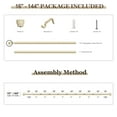 thumbnail image 6 of Yokila Vintage Beige Curtain Rod for Windows 16 to 144 Inches 1" Diameter vintage Decorative Heavy Duty Window Curtain Rod Adjustable with Solid Finials for Living Room Bedroom Outdoor Kitchen, 6 of 14
