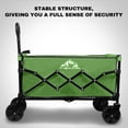 thumbnail image 5 of Collapsible Wagon 352LBS Capacity, Foldable Large Carts, Heavy Duty Outdoor Folding Cart with All-Terrain Wheels, Utility Garden Beach Wagon with Storage Bag Green, 5 of 6