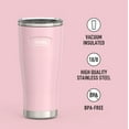 thumbnail image 2 of Thermos Stainless Steel Tumbler, w/ Slide Lock Lid, Sunset Pink, 24 oz, 2 of 11