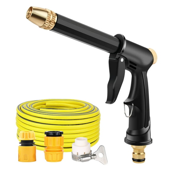 Ruroz Garden Nozzle Sprayer, High Pressure Spray Nozzle, 100% Metal Water Hose Nozzle, 4 Patterns Watering Nozzle, Heavy Duty Sprayer Garden Nozzle for Watering Plants & Lawns, Washing Cars & Pets