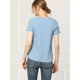 thumbnail image 5 of Top de cambray con aberturas laterales y mangas raglán Allegra K para mujer Azul claro S, 5 of 6