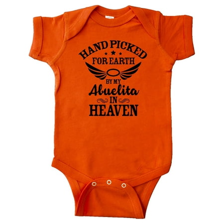 

Inktastic Handpicked for Earth By My Abuelita in Heaven Gift Baby Boy or Baby Girl Bodysuit