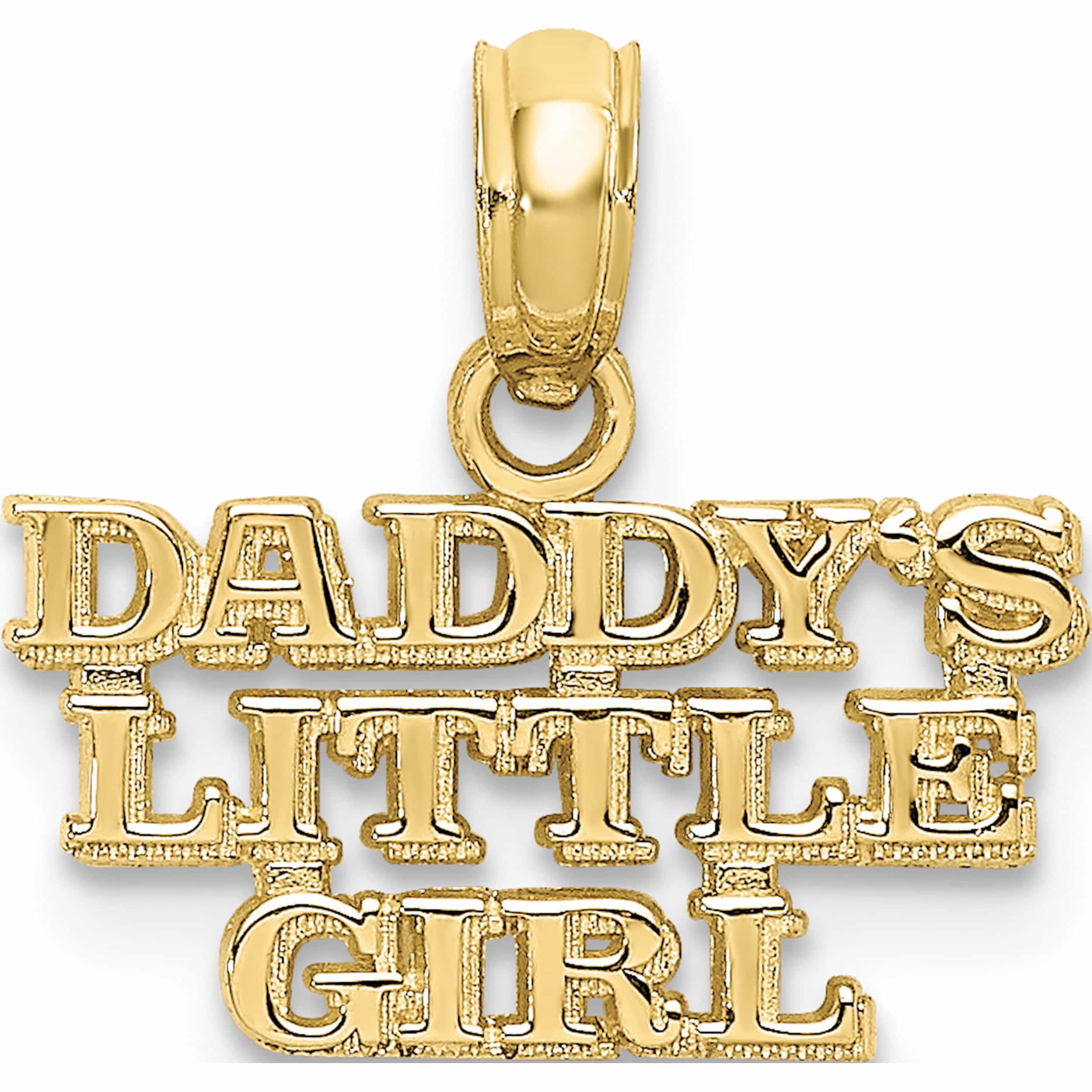 SWEET PEA JEWELLERY 10K Yellow Gold Daddys Little Girl Charm (11.8 X 15.15) Made In United States -Jewelry By Sweet Pea