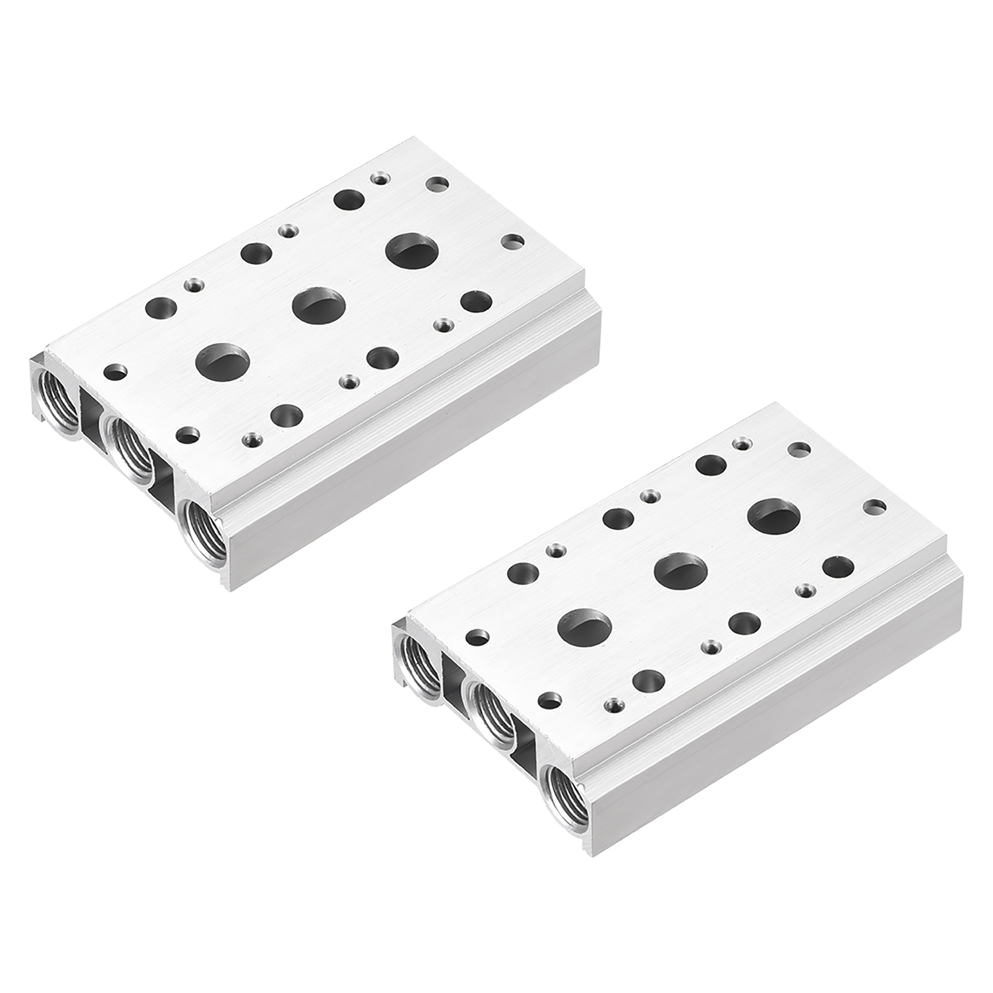 1/4" PT 3 Row Aluminum Manifold Solenoid Air Pneumatic Valve Base