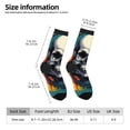 thumbnail image 2 of Daiia Modern Hip-Hop Skull Print Crew Socks – Soft Breathable Long Socks for Men & Women, Moisture-Wicking & Comfortable Daily Wear Socks, One-Size Fits Most (US 5-11), 2 of 6