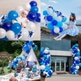 thumbnail image 5 of MMTX 6th Birthday Decorations Blue, 40 Inch Number 6 Foil Balloon Blue White Latex Balloon Arch, Printed Blue Confetti Balloon, Foil Star and Heart Balloons for Birthday Baby Shower, 5 of 7