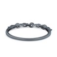 thumbnail image 3 of Black Tone, Simulated Cubic Zirconia Size-9 Half Eternity Marquise Band Wedding Ring 925 Sterling Silver, 3 of 7