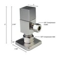 thumbnail image 6 of Westbrass 20" Flat Head Toilet Supply Kit with Square Handle 1/4-Turn Angle Stop, Satin Nickel, 6 of 8