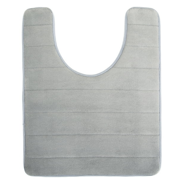 NK 24" X 20" Thick Memory Foam Contour Toilet Bath Rug UShaped, Soft