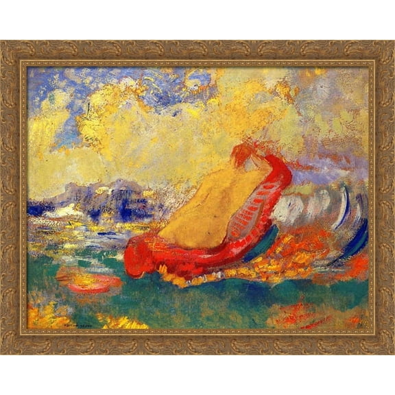 The Birth of Venus 36x28 Large Gold Ornate Wood Framed Canvas Art by Odilon Redon